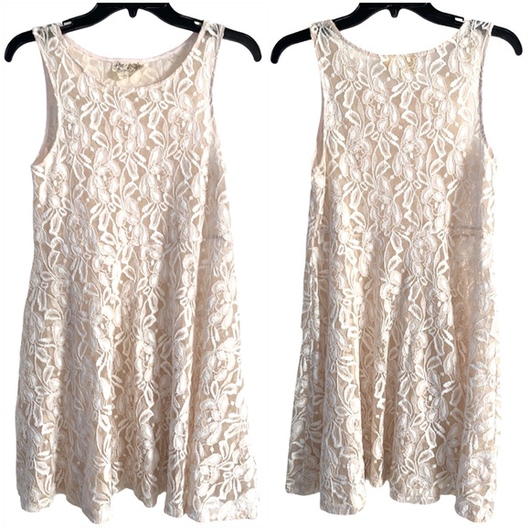 FREE PEOPLE Miles of Lace Ivory Dress Size Small - Picture 4 of 12